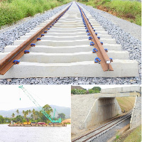 The Tema-Akosombo railway project is progressing steadily with 70 percent of construction works done