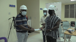 The donation was after the family had visited the project site at the Ga East Hospital