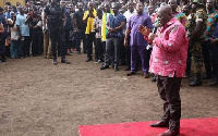 President Nana Addo Dankwa Akufo-Addo addressing some spare parts dealers