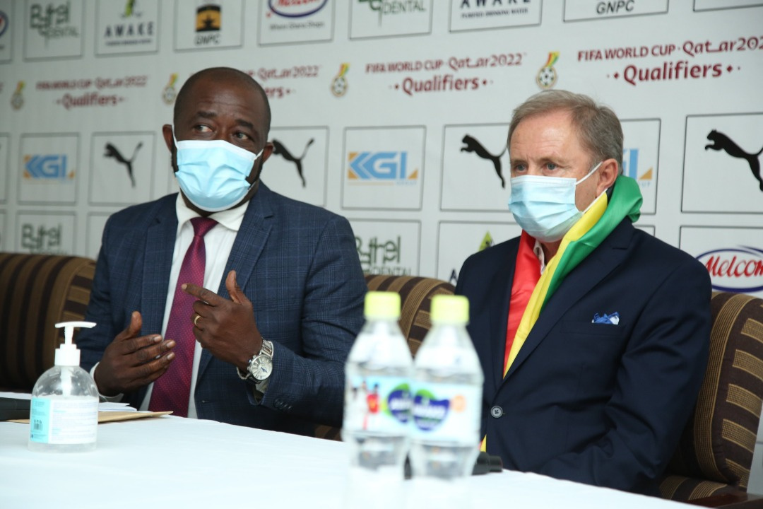 GFA President Kurt Okraku (left) with Milovan Rajevac