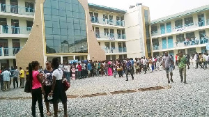 Some students of Ghana Institute of Journalism on campus