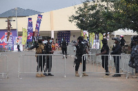 Some security personnel at the event grounds