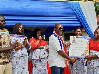 Mr Paul Asare Ansah receiving his citation