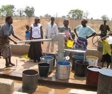 A group of women at a borehole