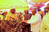 President Akufo-Addo with the Lawra Naa, Naa Puowele Karbo III