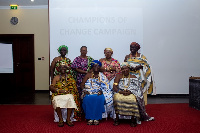 A group photograph of the Queen Mothers at the workshop