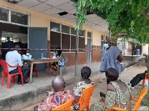 Carlos Ahenkorah At Registration Centre