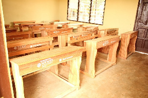 Dual Classroom Desks Donated By Vivo Energy Ghana To Brengo Presbyterian School