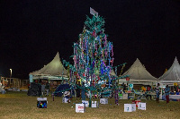 The gigantic outdoor Christmas Tree holds the record as the biggest in Africa