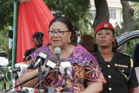 Rebecca Akufo-Addo, First Lady of Ghana delivering her address