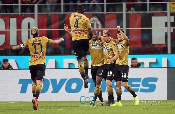 Nicholas Opoku joins his teammates in celebrating the goal