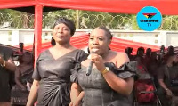 Gloria Sarfo with Emelia Brobbey during the one-week memorial event