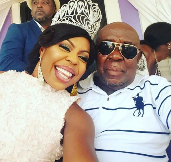 Afia Schwarzenegger and father