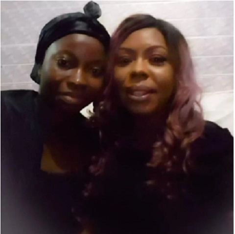 Afia Schwarzenegger with widow of late Major Mahama