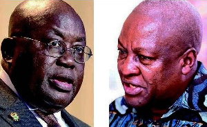 President Nana Akufo-Addo (L) and former President John Mahama (R)