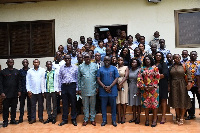 The trainees in a group photo