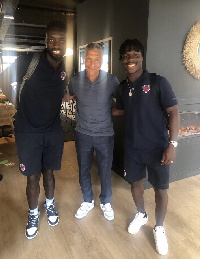 Grejohn Kyei, Chris Hughton and Alidu Seidu