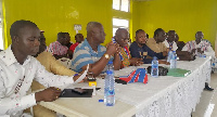 Collins Owusu Amankwa (4th right) and Kwaku Oppong on the high table