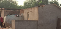 The roofs of houses were ripped off by the storm