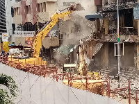 Demolition of the building at Makola