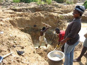 File photo of illegal miners at work