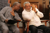 President John Mahama and former President JJ Rawlings