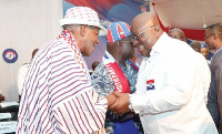 File: President Akufo-Addo in a handshake with the late Tedam