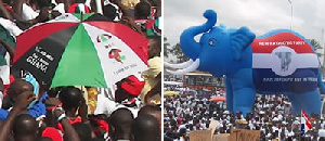 NDC and NPP rallies in enhanced photo