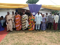 The Gbetsile Divisional Chief and other traditional stakeholders in group photography