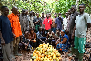 Some oragnic crop farmers in a pose