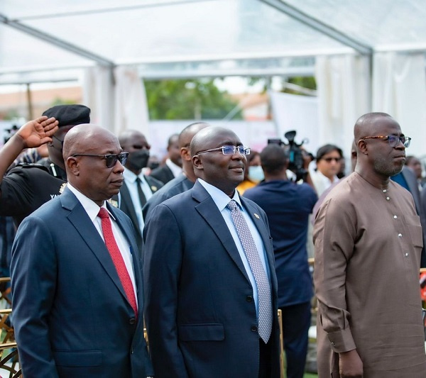 Tony Oteng-Gyasi, Dr. Alhaji Mahamudu Bawumia and Deputy Minister of Energy, William Owuraku Aidoo