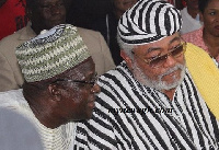 Former president Flt. Lt. Jerry John Rawlings and former Majority leader, Alan Bagbin