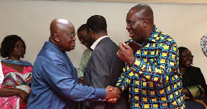 President Akufo-Addo and Dr. Anthony Yaw Baah, Secretary General of TUC