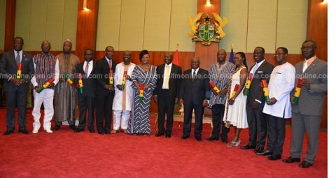 President Akufo-Addo Wednesday released a list of 110 ministers in his government