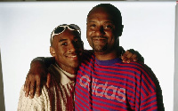 Joe Bryant and his son Kobe Bryant pose for a photo in 2002 [GettyImages]