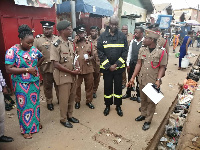 The team also visited the Asafo market where over two hundred shops were razed down