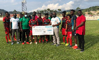 Kotoko received a cheque for GH¢135,000 for keeping clean sheets in 27 matches