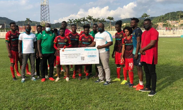 Kotoko received a cheque for GH¢135,000 for keeping clean sheets in 27 matches