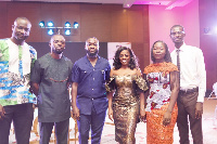 Nana Aba Anamoah (third right) with board members of the foundation