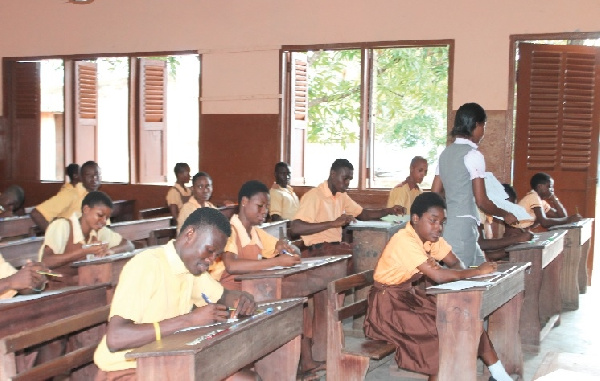 Some students writing exams. File photo