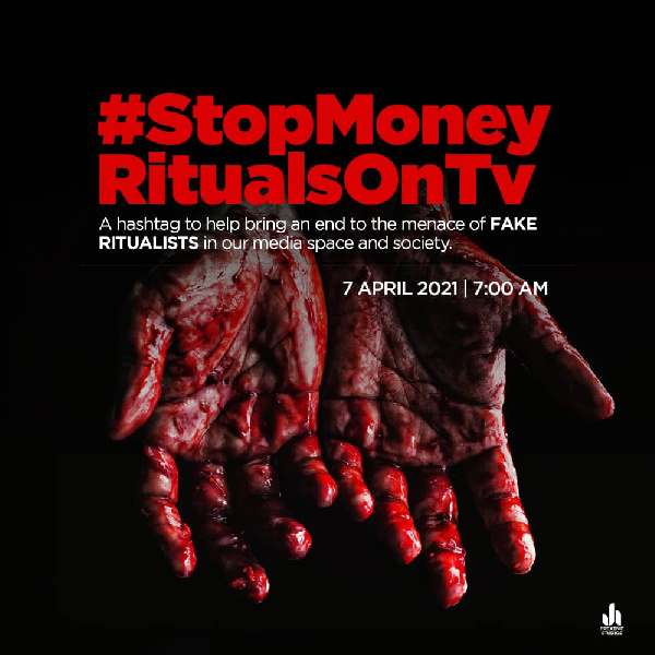 A photo of the #StopMoneyRitualsOn TV