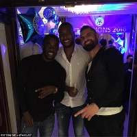 Ghana defender Jeffery Schlupp with friends