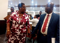 Dir. of Customer Services, ECG, Ign Jones Ofori-Addo (right) and Exec. Sec of PURC, Mami Dufie Ofori