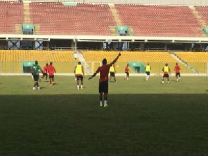 The Black Stars at training