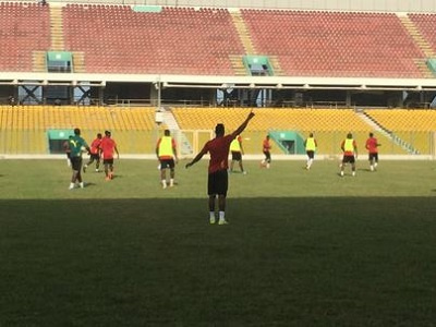 The Black Stars at training