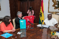 President Nana Akufo-Addo with the Germans at the Jubilee House