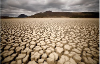 A dried-up municipal dam in drought-stricken Graaff-Reinet, South Africa