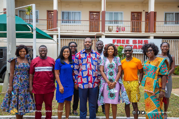 The team of ambassadors in a picture with the Minister of Education and his Deputy