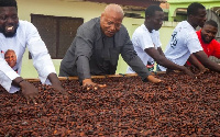 Professor Joshua Alabi, (second from left), NDC flag bearer hopeful