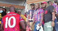 Stephen Appiah at the stadium to support Muntari